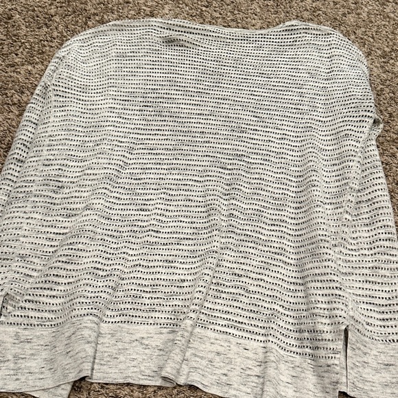 LOFT Light Gray Open-Knit Cardigan - Picture 7 of 7